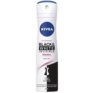 Nivea antitranspirant black&white invisible original quick dry, dámsky 150 ml   